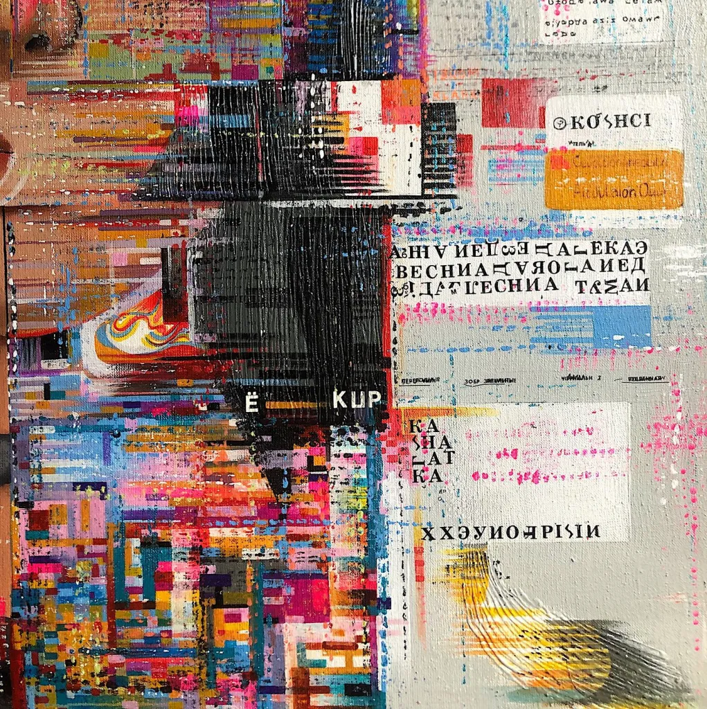 Display Error — original pop art painting by PRAKORIN, detail 5
