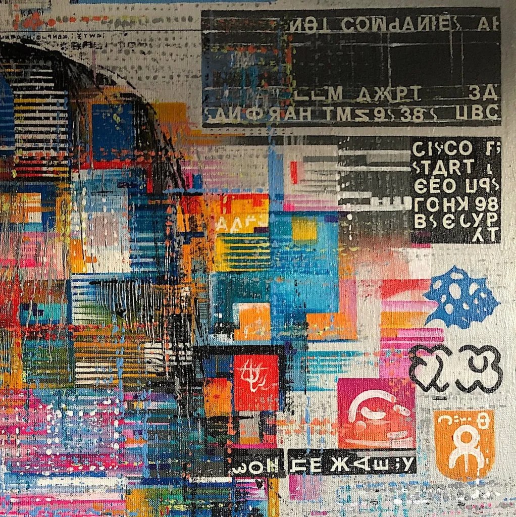 Display Error — original pop art painting by PRAKORIN, detail 6