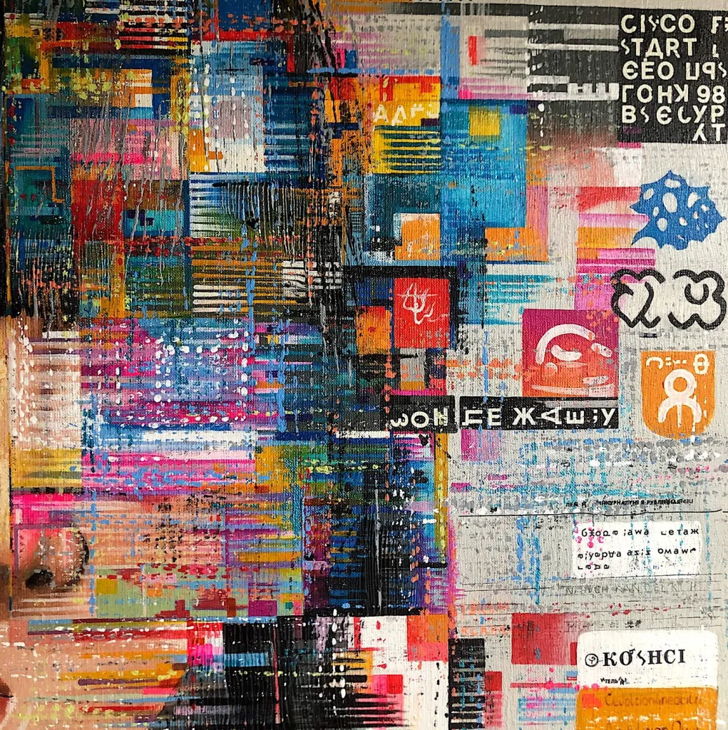 Display Error — original pop art painting by PRAKORIN, detail 7