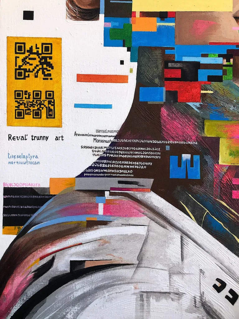 Fragments of Consciousness — original pop art painting by PRAKORIN, detail 5