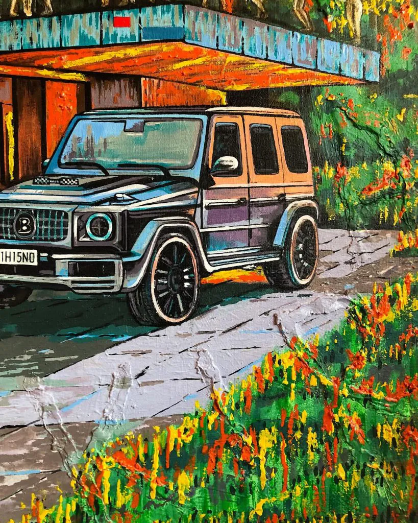 Hedonism — original pop art painting by PRAKORIN, detail 4