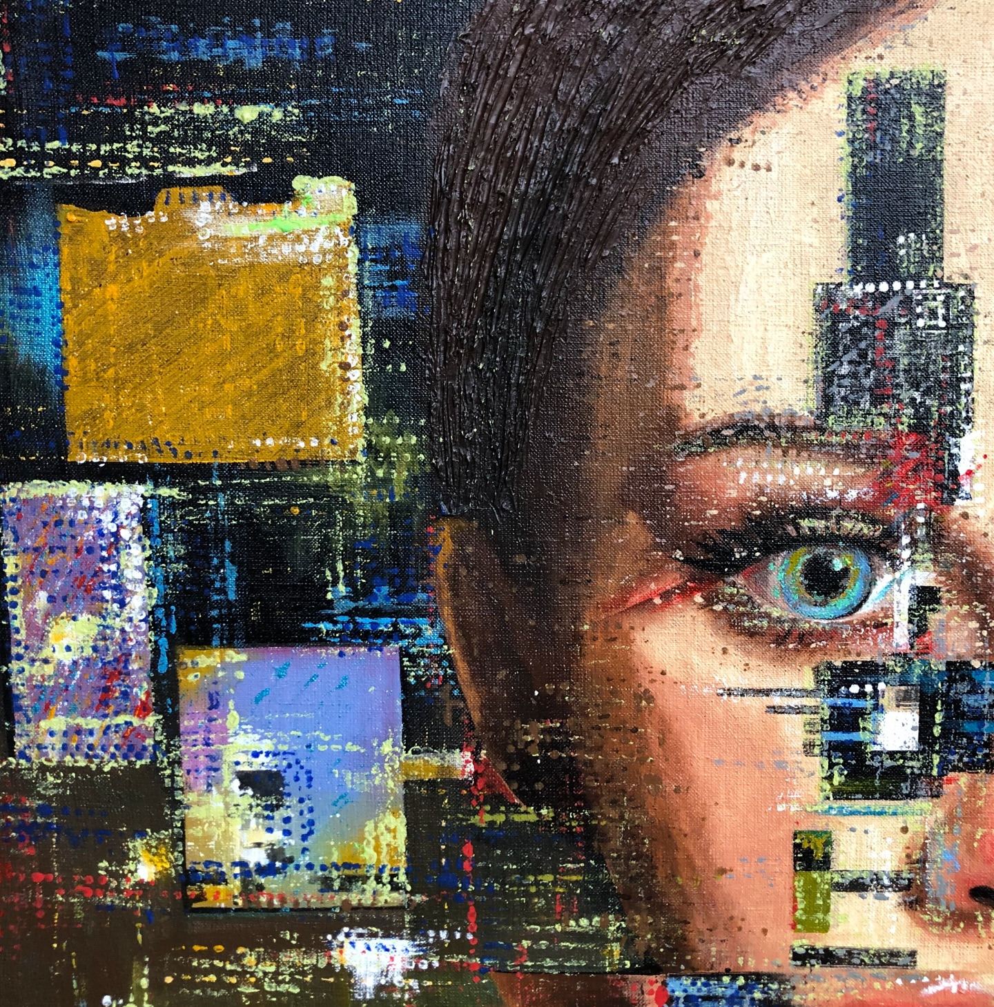 Human.exe — hand-finished lithograph by PRAKORIN
