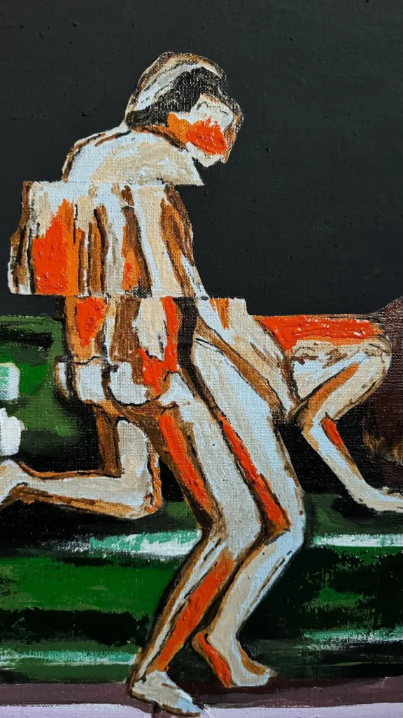 Love — original pop art painting by PRAKORIN, detail 9