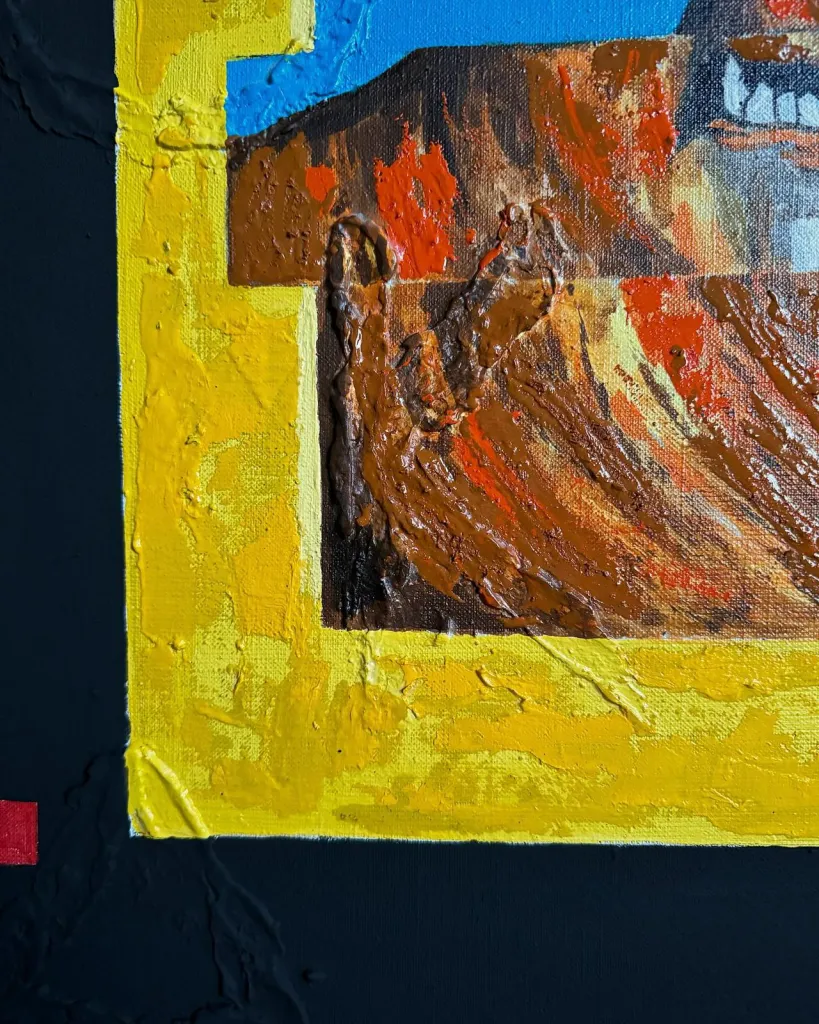 Love — original pop art painting by PRAKORIN, detail 6