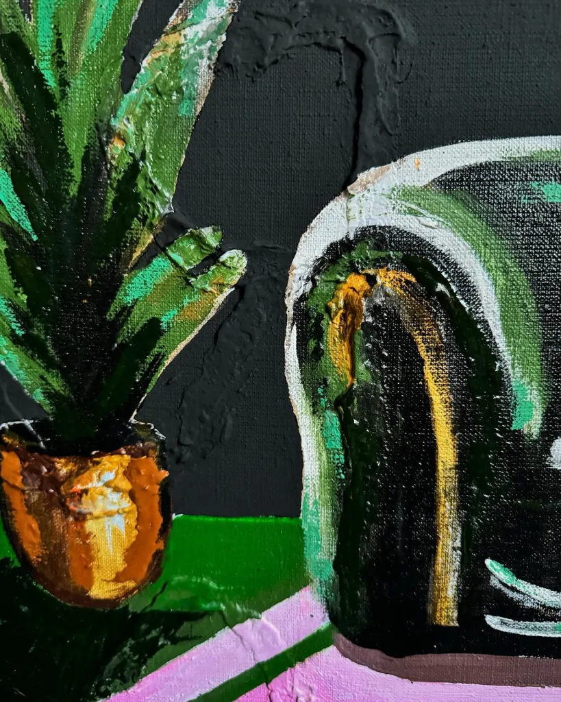 Love — original pop art painting by PRAKORIN, detail 7